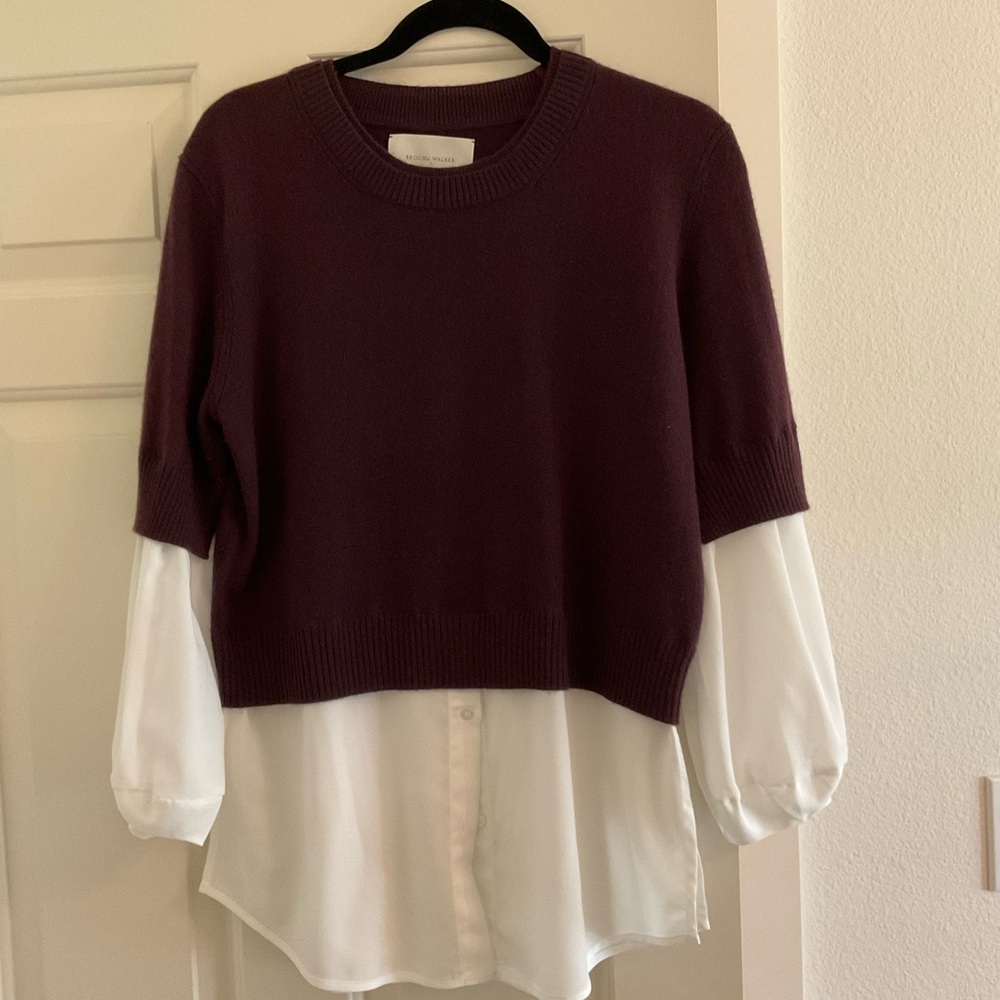 Brochu Walker Ebbi Layer Looker Cropped Sweater
